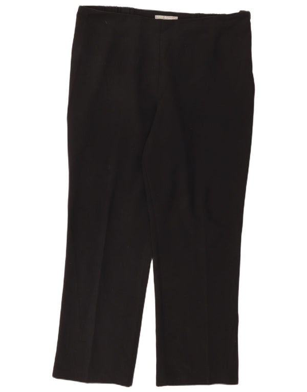 Marks & Spencer Womens Straight Casual Trousers UK 18 XL W38 L29 Black