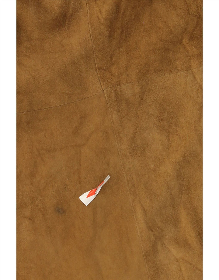 Винтажная женская юбка-трапеция миди IT 44 Medium W30 Коричневая