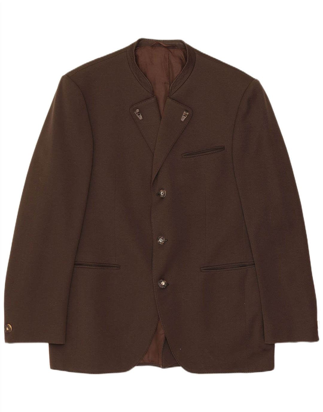 Винтажный мужской пиджак на 3 пуговицах, Великобритания 38, средний коричневый шерстяной пиджак