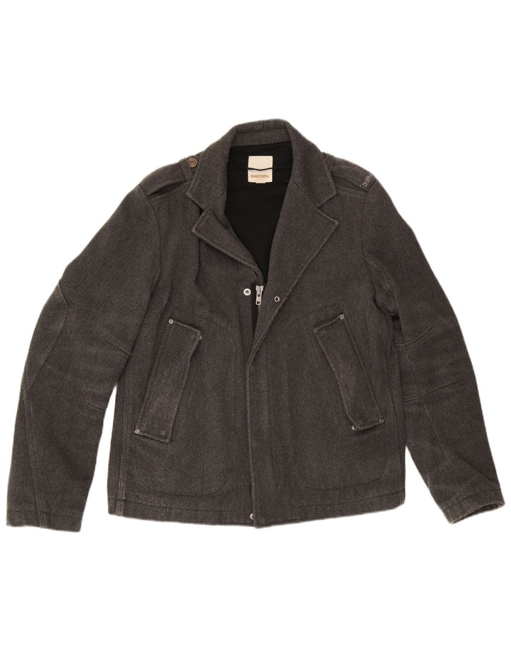 Мужская куртка Diesel в стиле милитари UK 42 XL серая из полиэстера