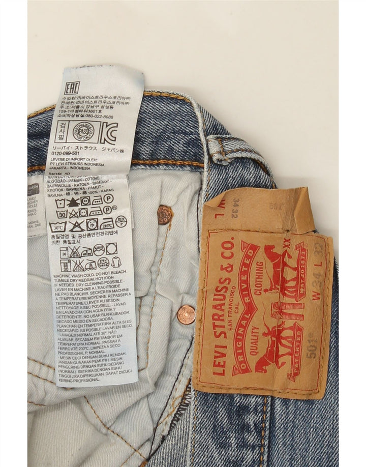 Мужские прямые джинсы Levi's 501 W34 L32, синий хлопок