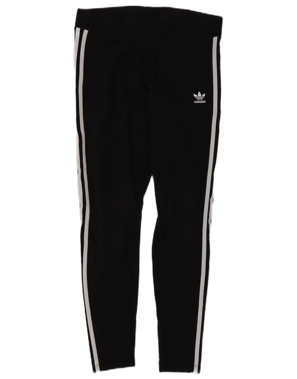Женские леггинсы Adidas UK 14, средний черный хлопок, черный