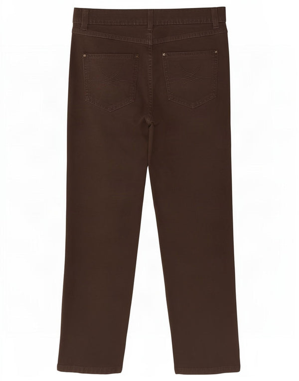 Женские прямые повседневные брюки Marks & Spencer UK 18 XL W36 L28 коричневые
