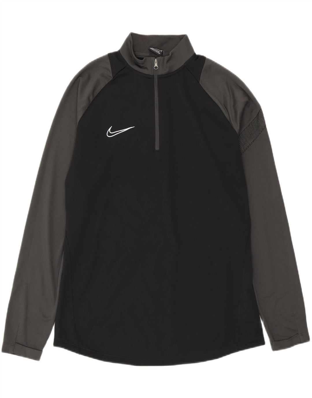 Мужской пуловер NIKE Dri Fit с воротником на молнии, спортивный костюм, средний черный с цветными блоками