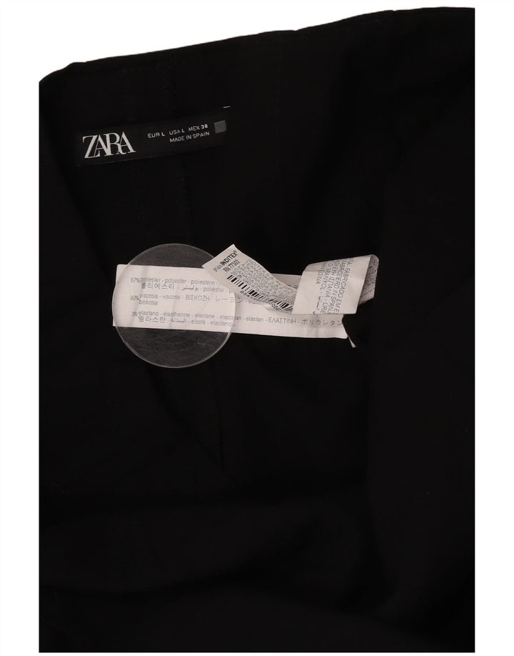 Женская мини-юбка-шорта Zara, большая W30, черный полиэстер