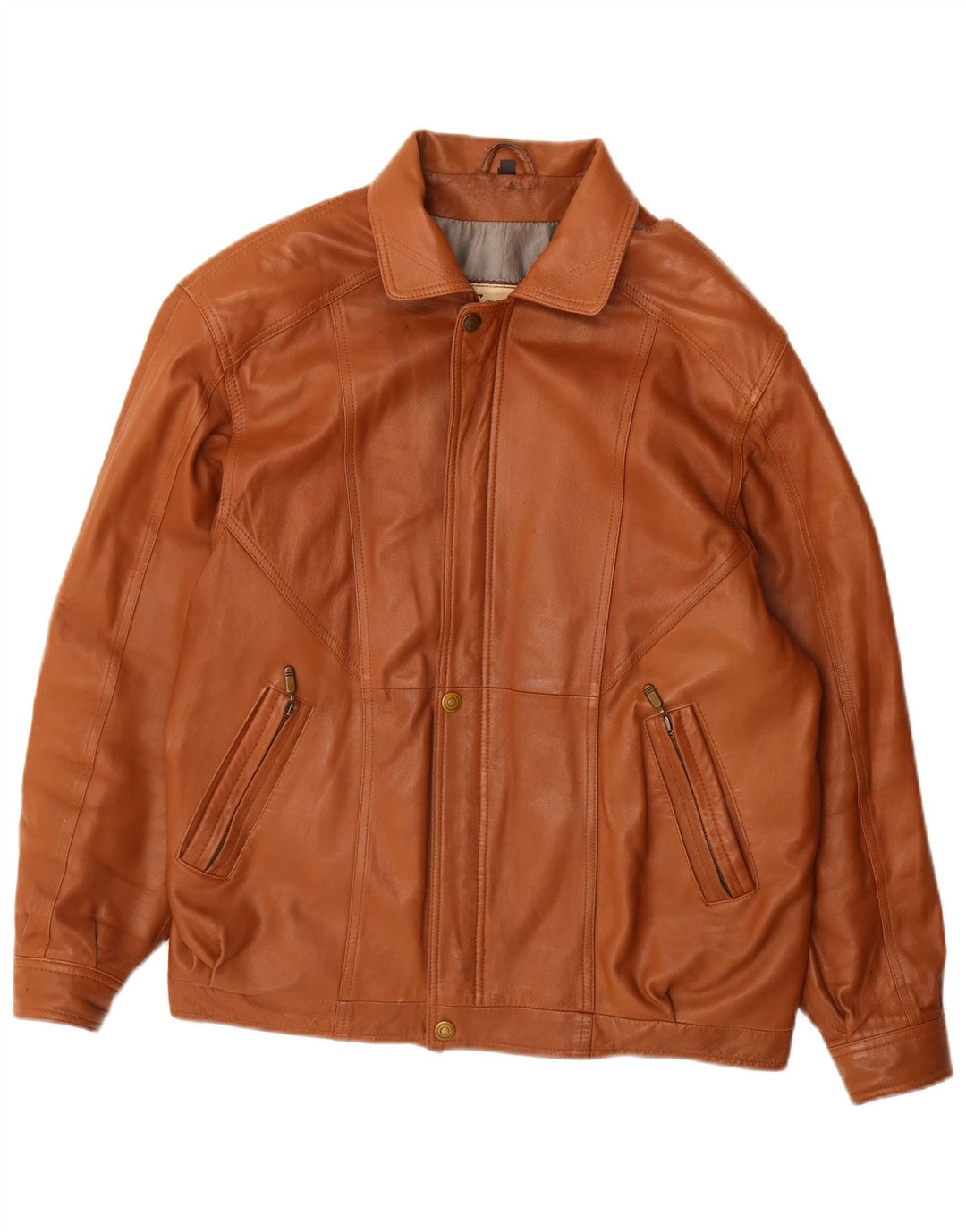 Куртка мужская кожаная Gazelli IT 54 2XL Коричневая кожа