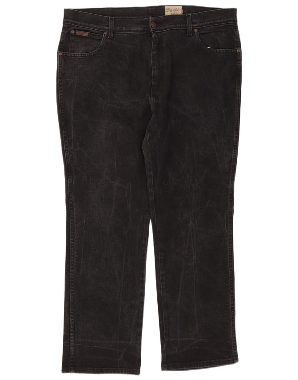 Мужские прямые джинсы Wrangler Texas Stretch W40 L30, черный хлопок