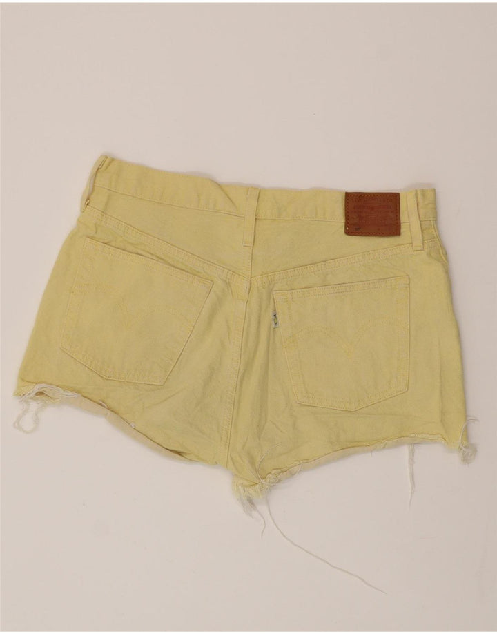 Женские джинсовые шорты LEVI'S 501 W32, большие желтые, хлопок