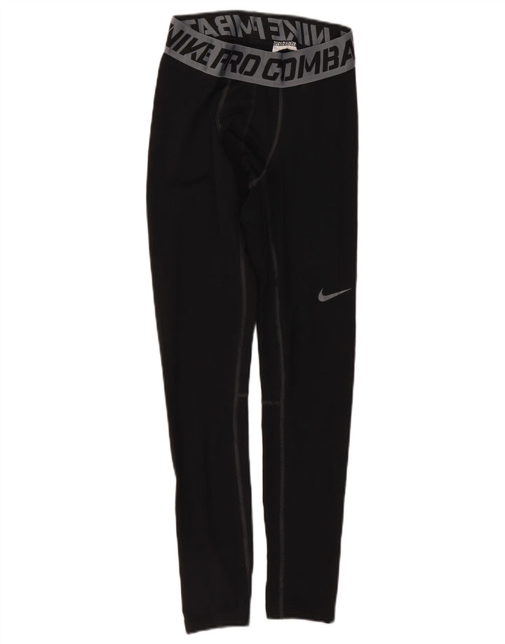 Мужские леггинсы с рисунком Nike, средние черные