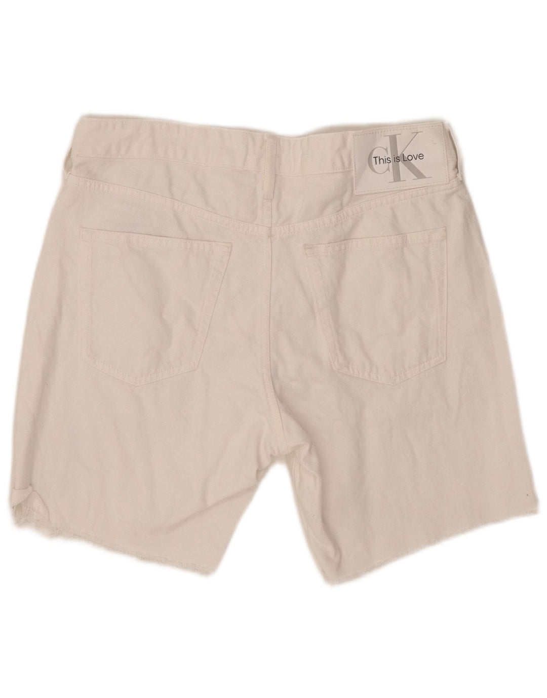 CALVIN KLEIN Мужские джинсовые шорты с рисунком W31, средний белый хлопок, хлопок