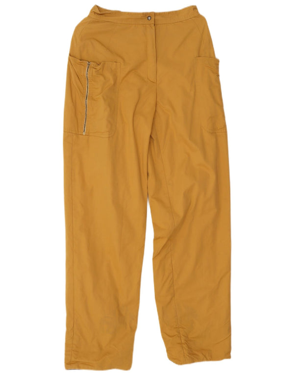 Vintage Womens Straight Casual Trousers IT 42 Medium W24 L30 Yellow