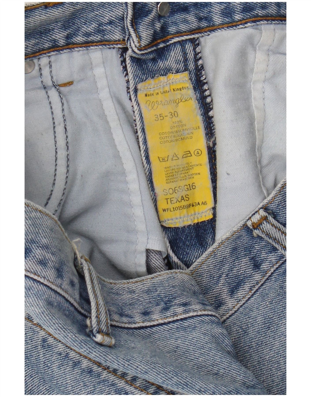Мужские прямые джинсы Wrangler Texas W35 L27, синий хлопок