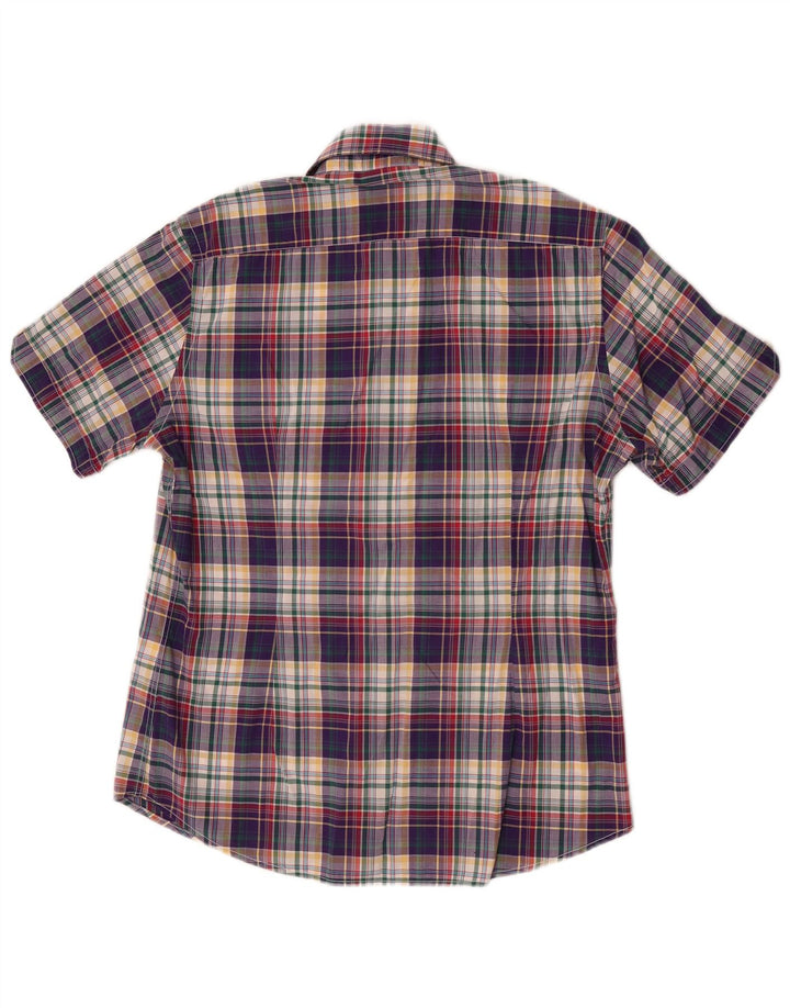 Мужская рубашка узкого кроя с коротким рукавом Fred Perry, маленькая разноцветная клетка