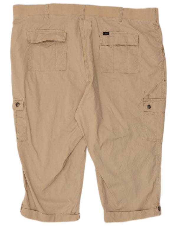 LEE Mens Cargo Bermuda Shorts US 24W2XL W46 Beige Cotton