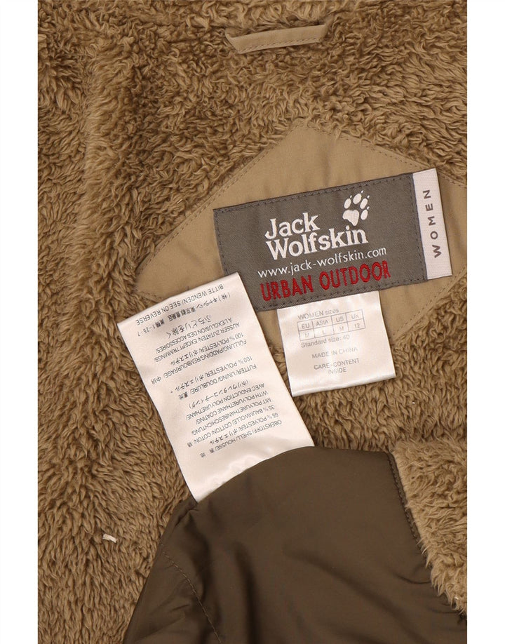 Jack Wolfskin Женская ветровка с капюшоном UK 12 Средний Бежевый