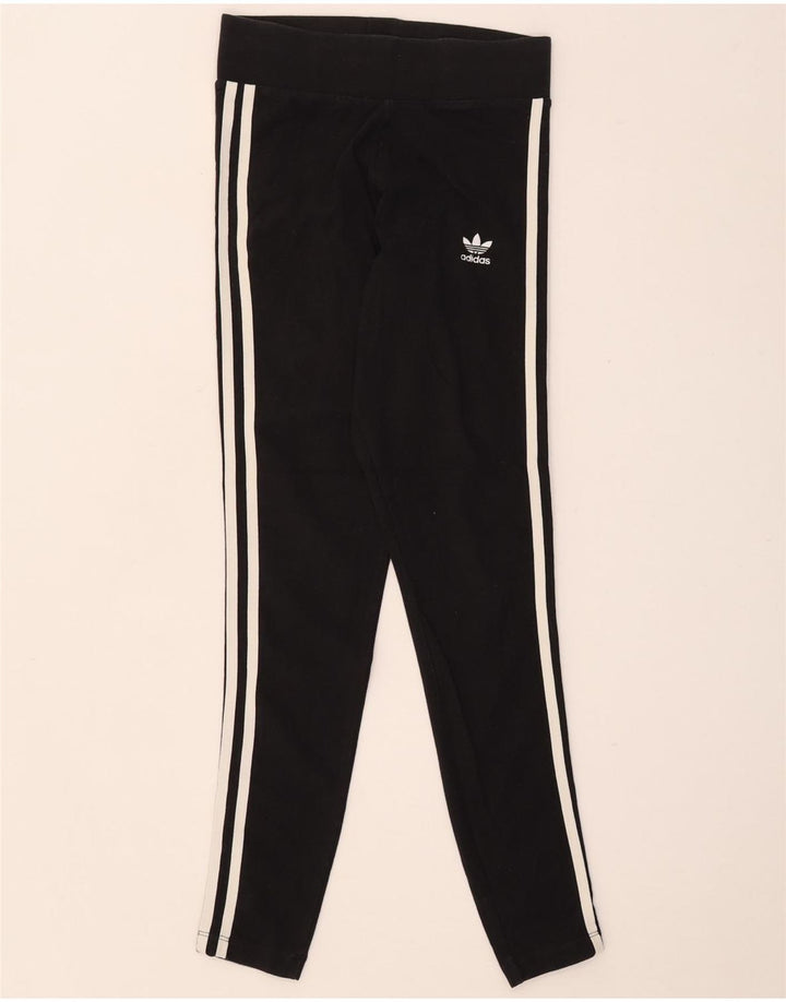 Женские леггинсы Adidas UK 8, маленькие черные хлопковые