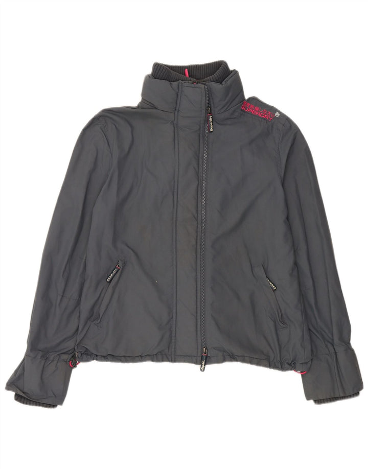 Женская ветровка-дождевик Superdry UK 42 XL Серый нейлон