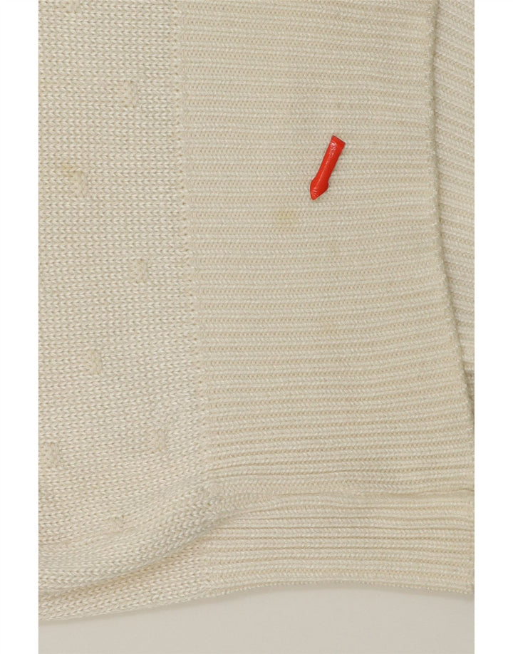 RABE Womens Short Sleeve V-Neck Jumper Sweater EU 42 Large White Vintage Rabe and Second-Hand Rabe from Messina Hembry 