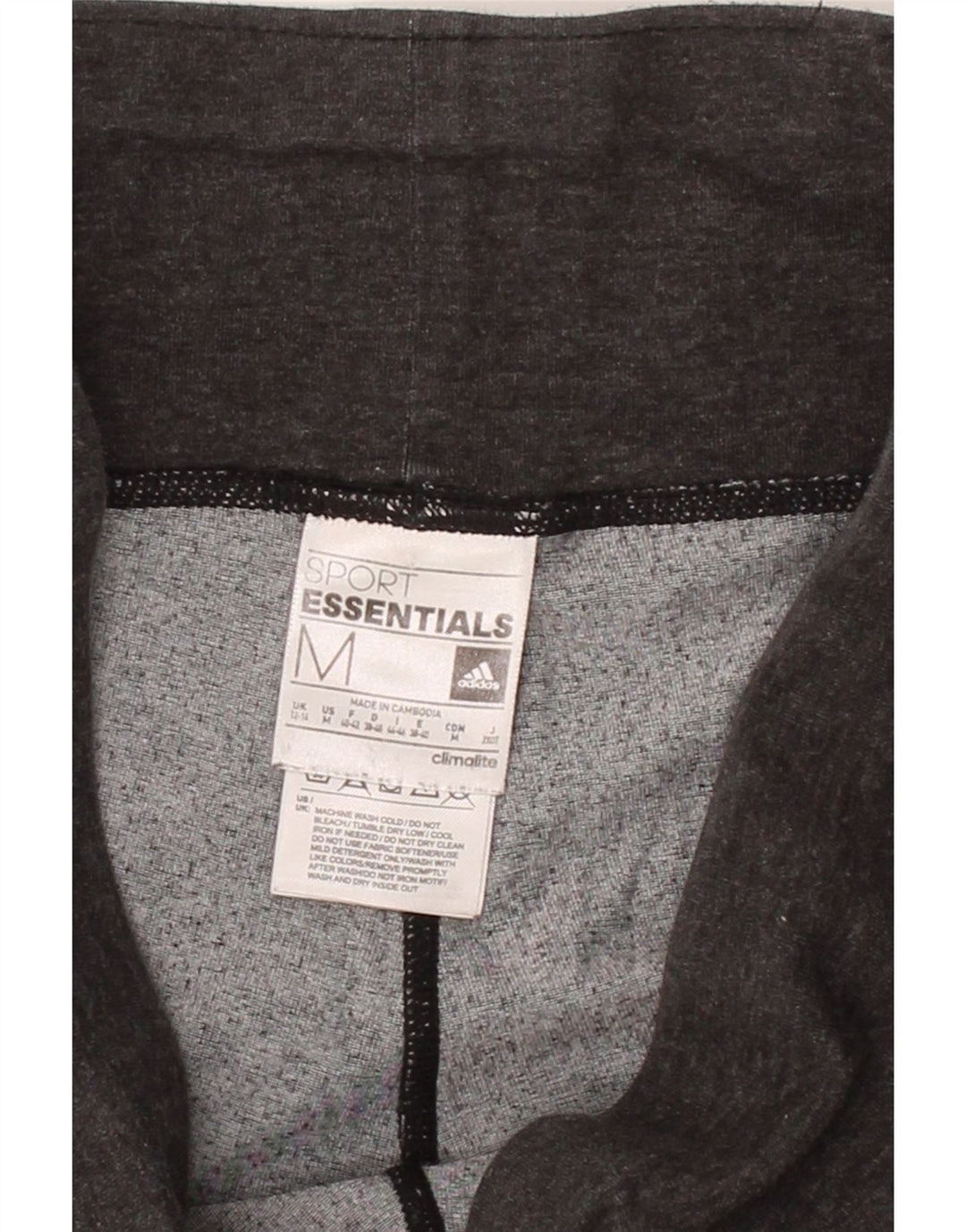 ADIDAS Womens Climalite Leggings UK 12/14 Medium  Grey Cotton Vintage Adidas and Second-Hand Adidas from Messina Hembry 
