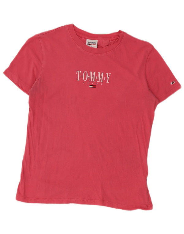 Женская футболка с рисунком Tommy Hilfiger Top UK 6 XS, розовый хлопок