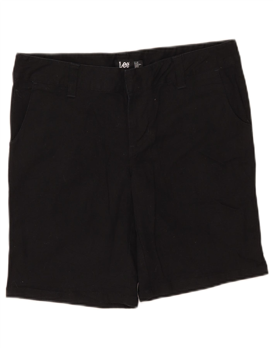 LEE Womens Chino Shorts US 7 Medium W30  Black Cotton
