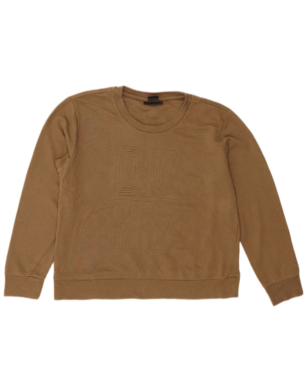 Женский свитшот с рисунком Dkny UK 14, хлопок среднего цвета хаки