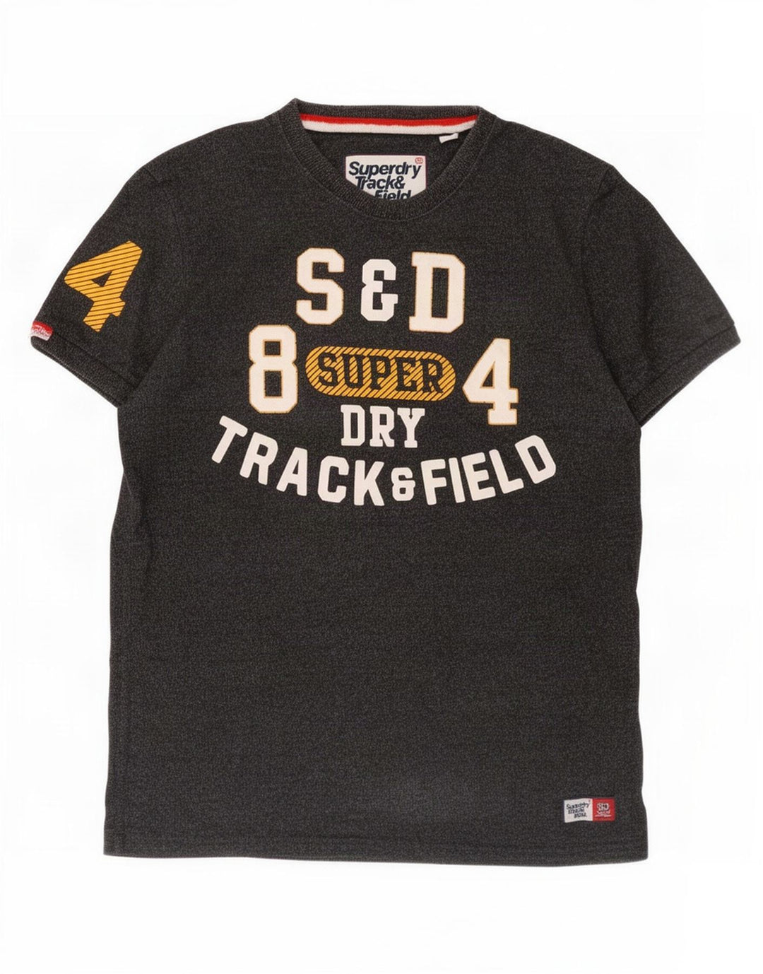 Мужская футболка с рисунком Superdry, большой серый хлопок