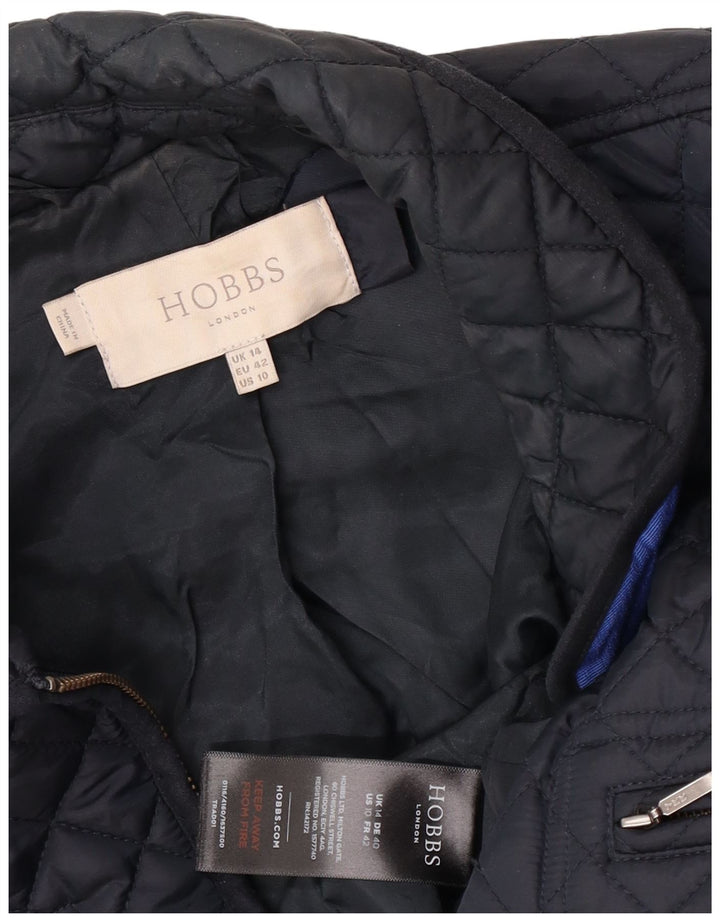 Женская стеганая куртка Hobbs UK 14, большая, темно-синяя, полиамид