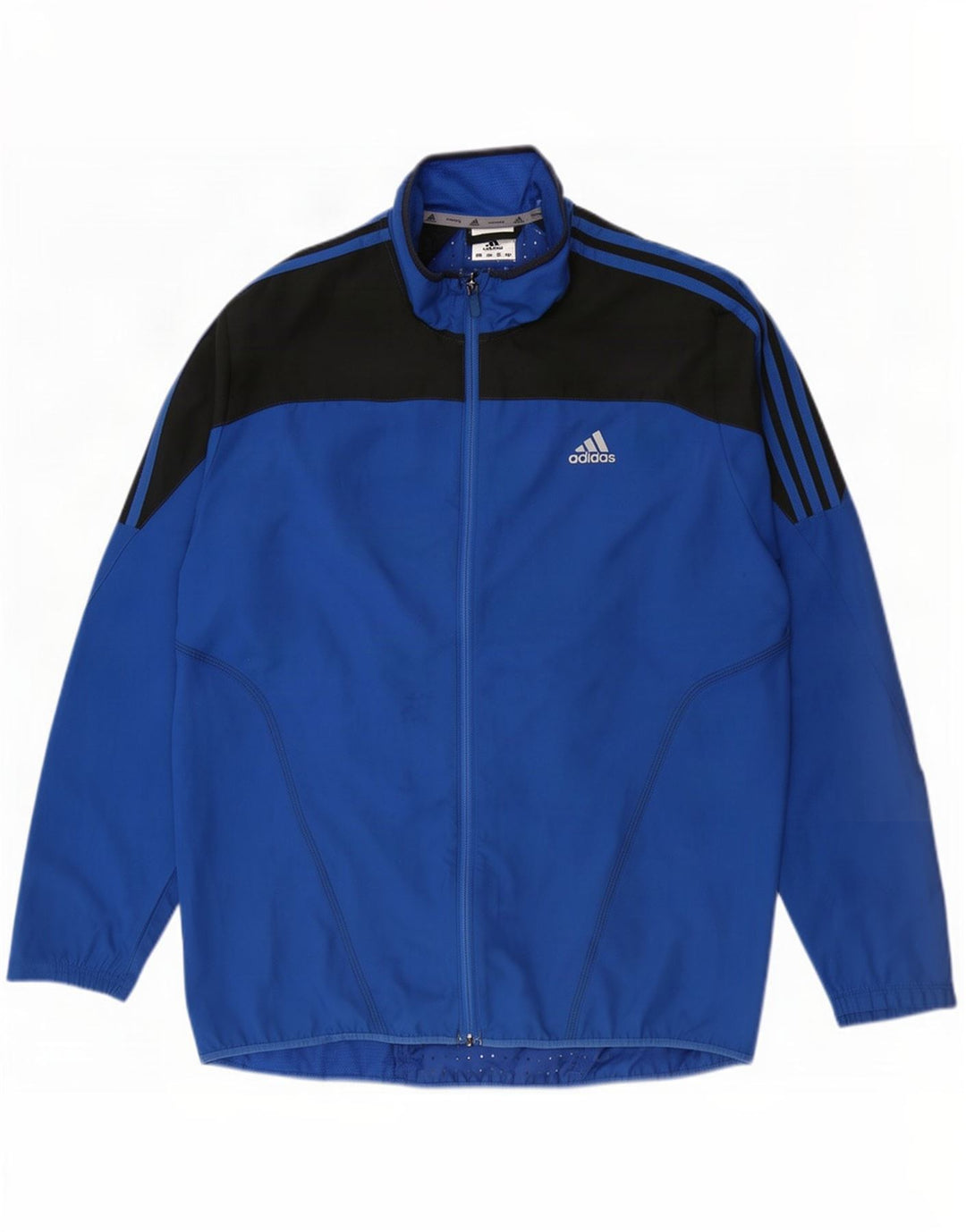 Мужская спортивная куртка Adidas, большая синяя полиэстер с цветными блоками