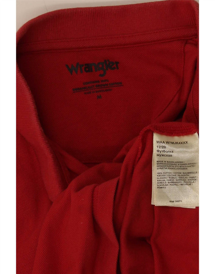Мужская рубашка поло Wrangler среднего красного цвета из хлопка
