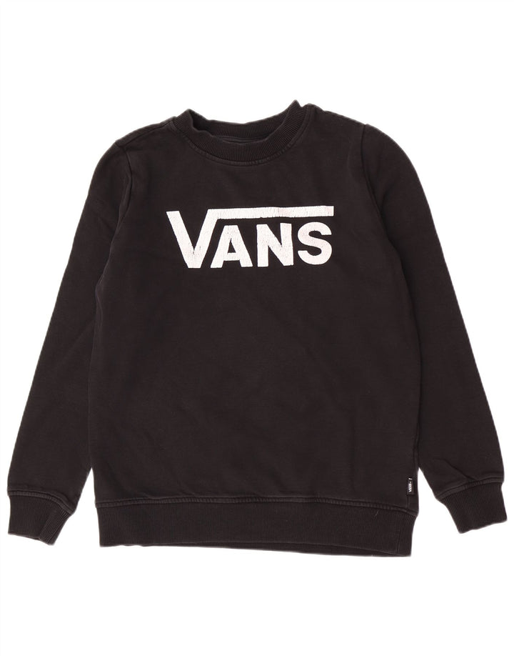 Женский свитшот с рисунком Vans, маленький черный хлопковый джемпер