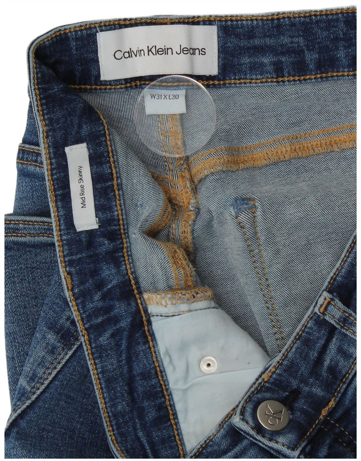 Женские джинсы скинни со средней посадкой Calvin Klein W31 L26 синие