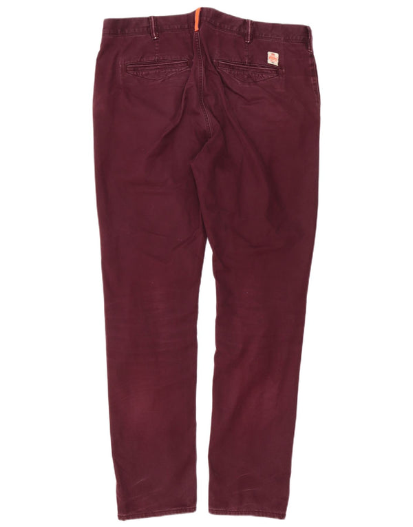 Мужские брюки-чиносы Superdry Slim Fit XL W38 L32 Бордовый хлопок
