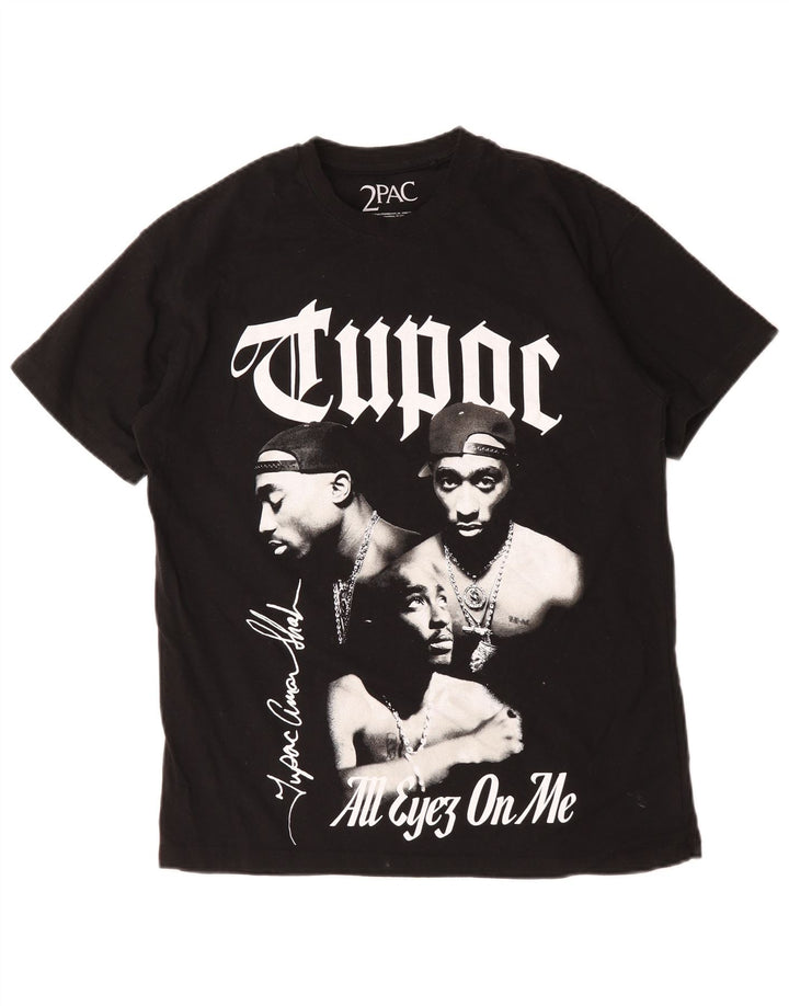 Мужская футболка с рисунком Pull & Bear 2 Pac, маленькая черная