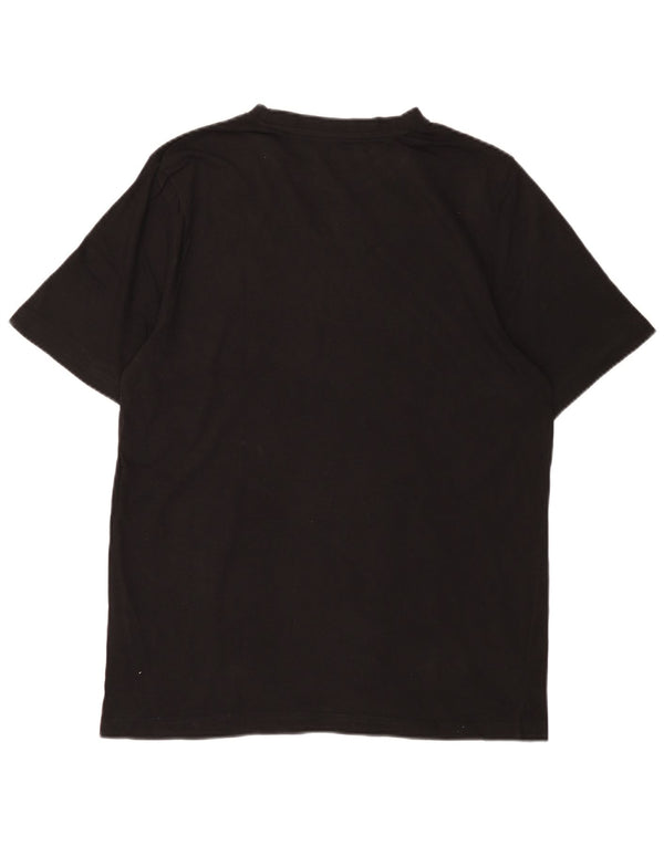 KAPPA Мужская футболка с рисунком, большой черный хлопок