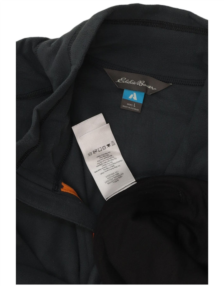 Мужская флисовая куртка EDDIE BAUER UK 40, большая синяя, нейлон с цветными блоками