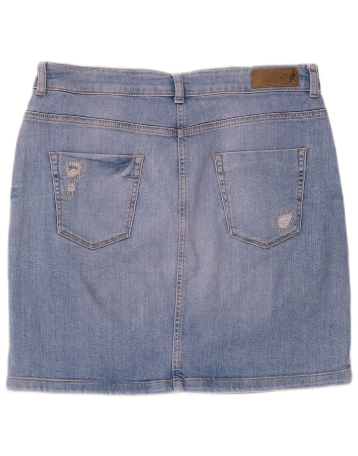Женская джинсовая юбка цвета индиго Marks & Spencer UK 12 Medium W32 синяя