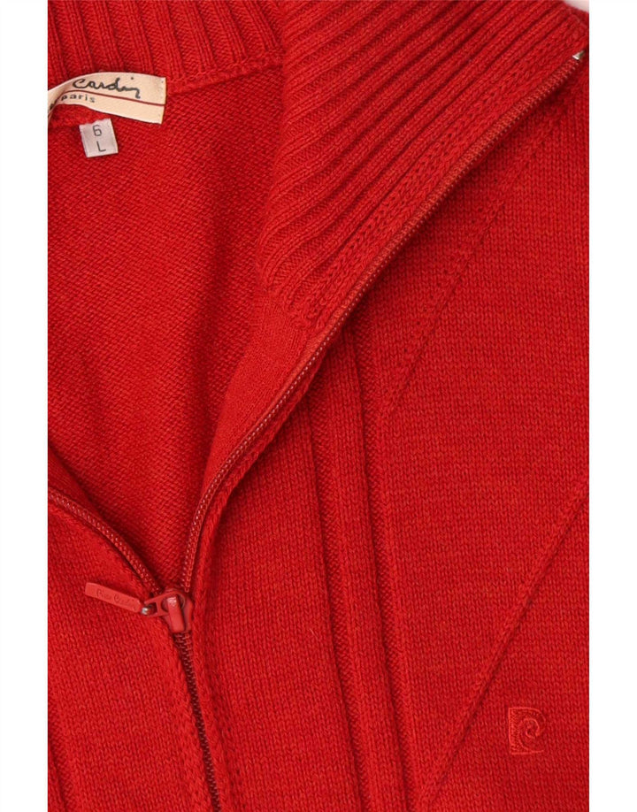 Мужской кардиган Pierre Cardin, большой красный шерстяной свитер