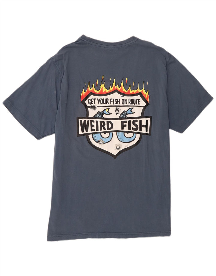Мужская футболка с рисунком Weird Fish Top XL, синяя, хлопок