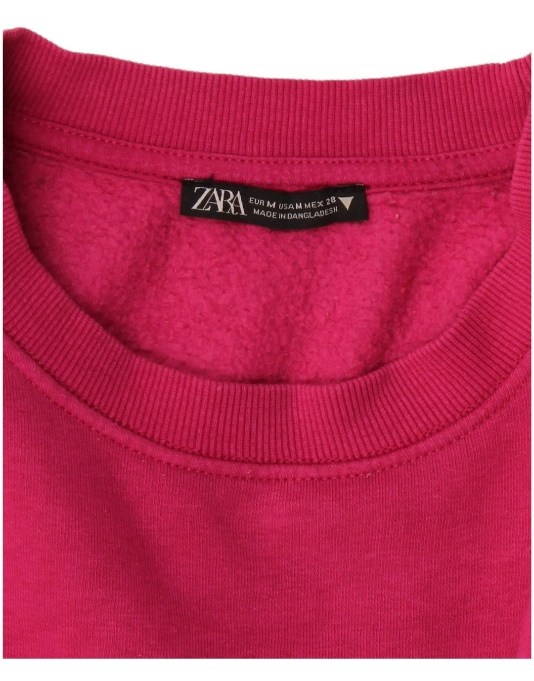 ZARA Womens Sweatshirt Jumper UK 14 Medium Pink
