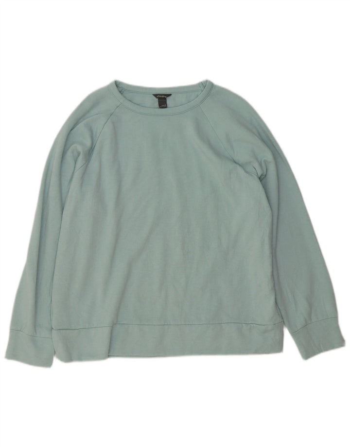 Женский свитер Eddie Bauer, большой синий полиэстер, Великобритания 16