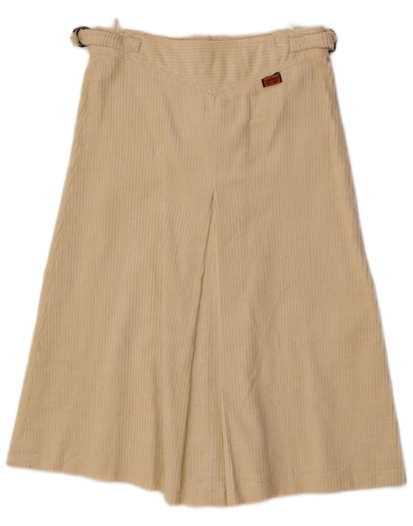 Винтажная женская вельветовая юбка W26, маленькая, белого цвета