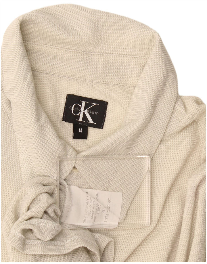 Мужская рубашка с коротким рукавом Calvin Klein среднего бежевого цвета, хлопок