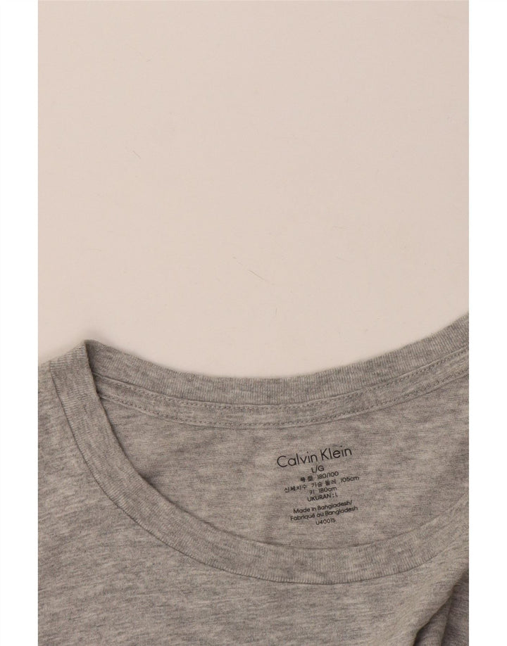 Мужская футболка Calvin Klein, большая серая в крапинку