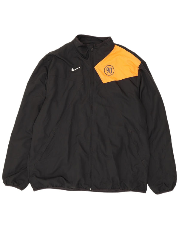Мужская спортивная куртка Nike UK 45/47 XL, черный полиэстер с цветными блоками