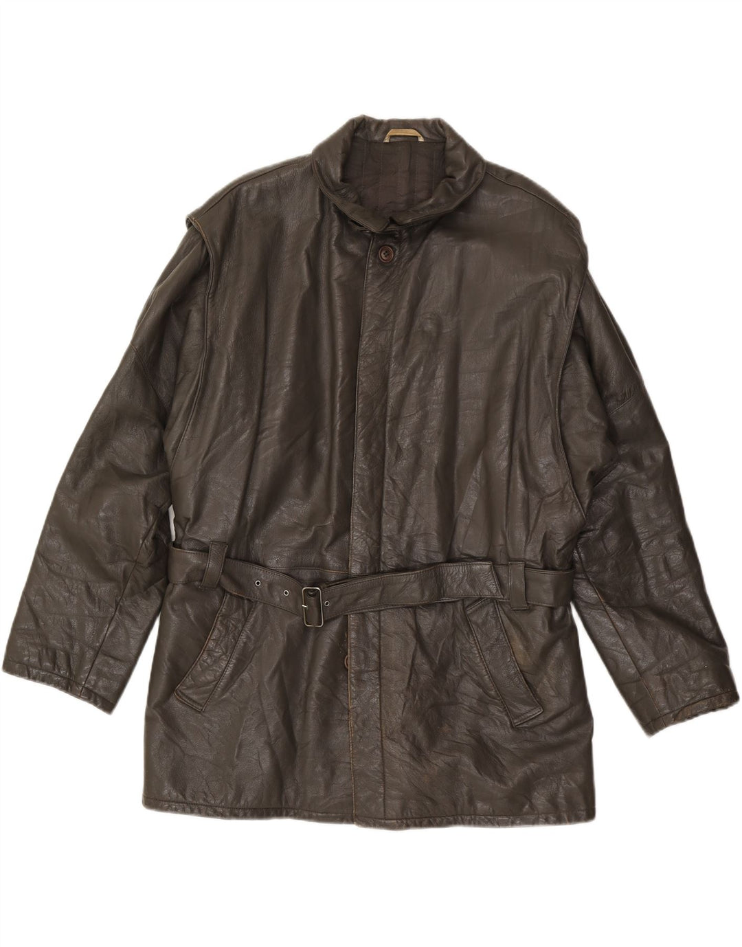 PICCINI Мужская кожаная куртка IT 54 2XL Коричневая кожа