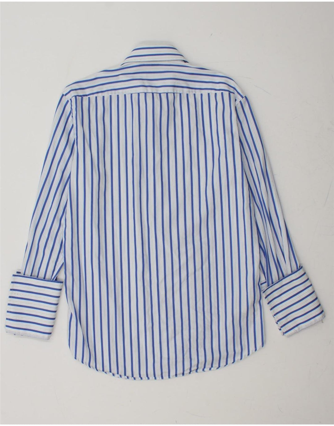 Мужская деловая рубашка HUGO BOSS, размер 38 15, средний размер, синяя полоска, хлопок