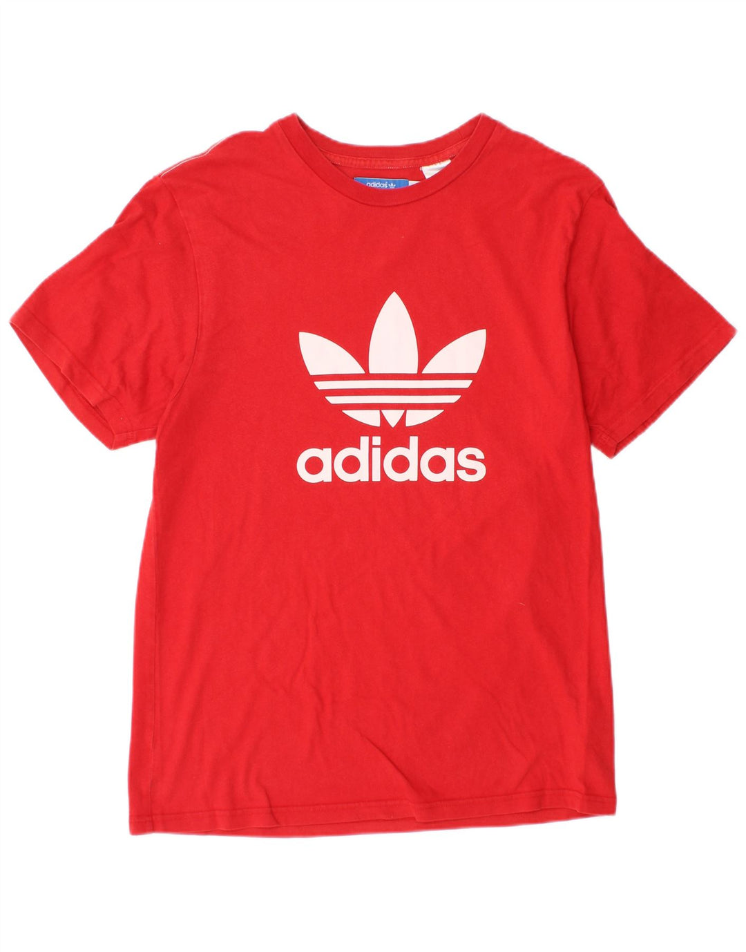 Мужская футболка Adidas с рисунком из хлопка среднего красного цвета