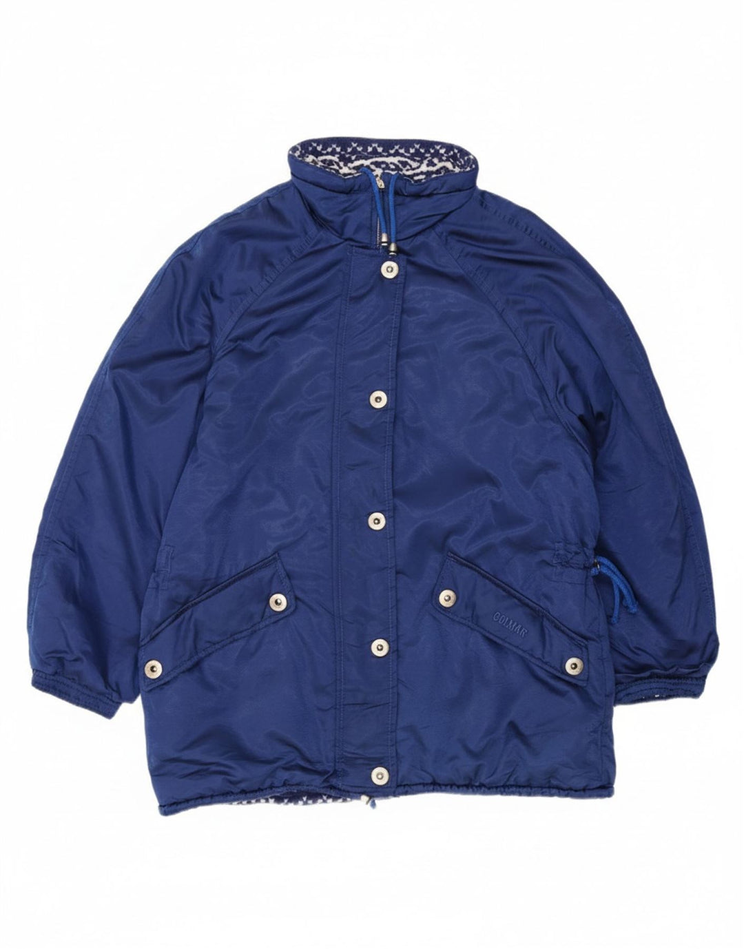 COLMAR Womens Reversible Padded Coat IT 44 Medium Blue Nylon