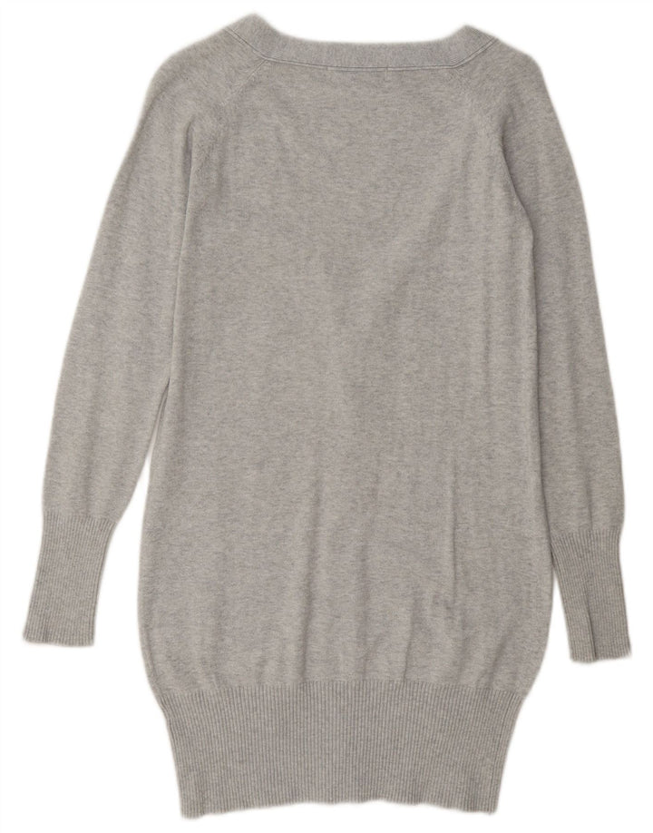 Женский кардиган Zara UK 10, маленький серый хлопковый свитер